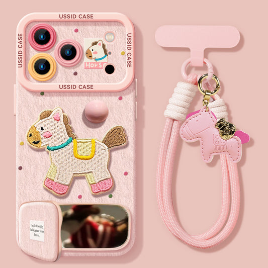 Embroidered Horse All-Inclusive Phone Case