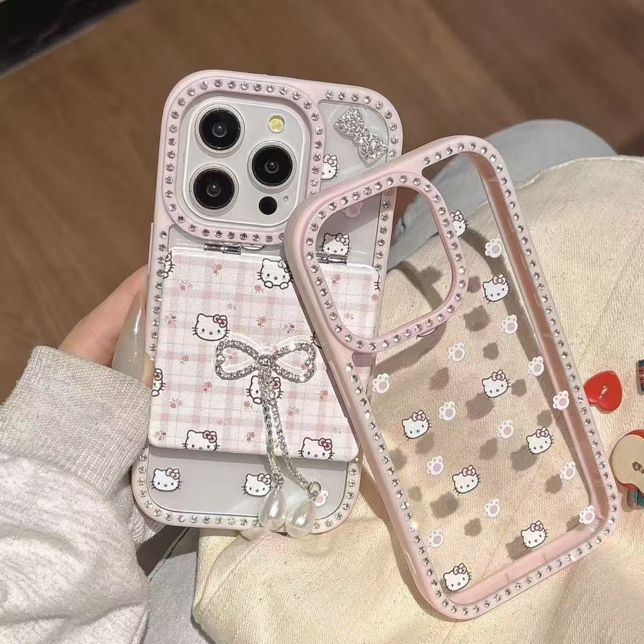 Side Drill Cat'S Claw Kt Mirror Phone Case
