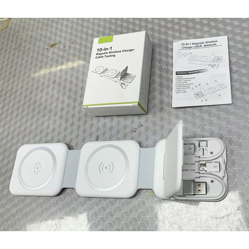 Three-In-One Folding Charger with Plug Use