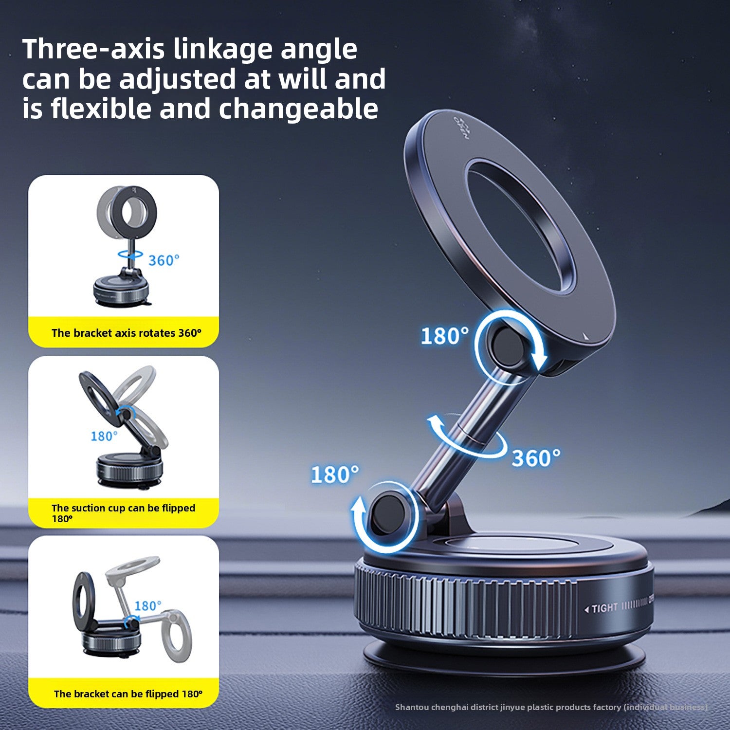 Car Bracket Suction Cup Vacuum Magnetic Suction Bracket