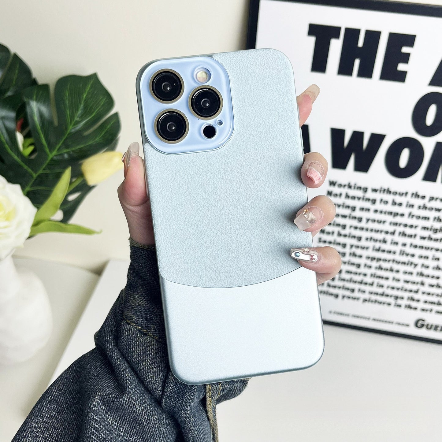 Crystal Leather Phone Case-Labeling